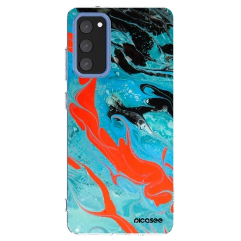 Picasee husă transparentă din silicon pentru Samsung Galaxy S20 FE - Blue Magma