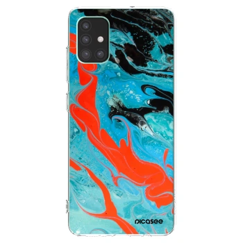 Picasee husă transparentă din silicon pentru Samsung Galaxy M51 M515F - Blue Magma