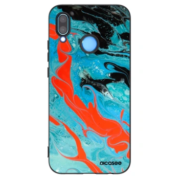 Picasee husă neagră din silicon pentru Huawei P20 Lite - Blue Magma