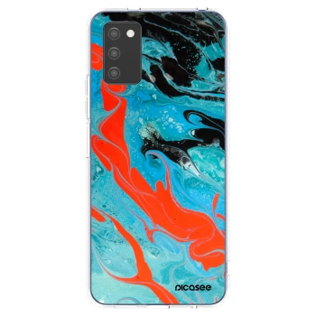 Picasee husă transparentă din silicon pentru Samsung Galaxy A02s A025G - Blue Magma