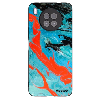 Picasee husă neagră din silicon pentru Huawei Nova 8i - Blue Magma