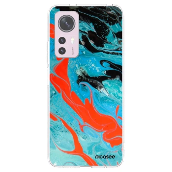 Picasee husă transparentă din silicon pentru Xiaomi 12 - Blue Magma