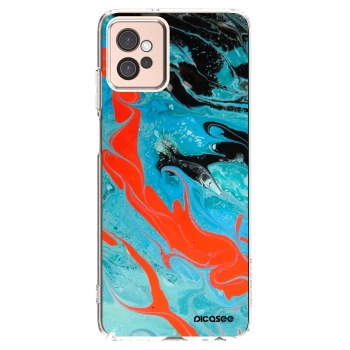 Picasee husă transparentă din silicon pentru Motorola Moto G32 - Blue Magma