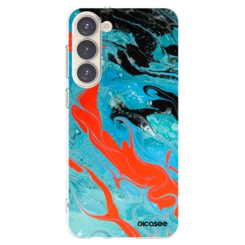 Picasee husă transparentă din silicon pentru Samsung Galaxy S23+ 5G - Blue Magma