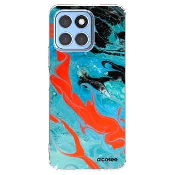 Picasee husă transparentă din silicon pentru Honor X8 5G - Blue Magma