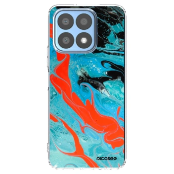 Picasee husă transparentă din silicon pentru Honor X8a - Blue Magma