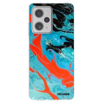 Picasee husă transparentă din silicon pentru Xiaomi Redmi Note 12 Pro+ 5G - Blue Magma