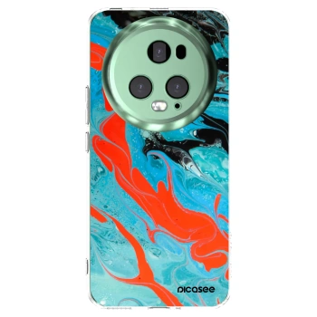 Picasee husă transparentă din silicon pentru Honor Magic5 Pro - Blue Magma