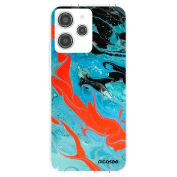 Picasee husă transparentă din silicon pentru Xiaomi Redmi 12 4G - Blue Magma