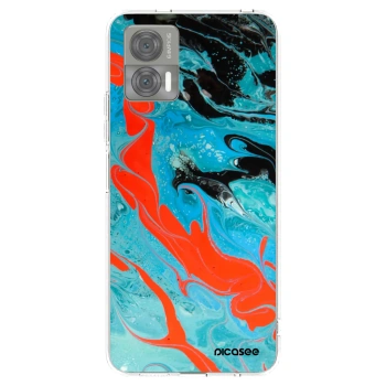 Picasee husă transparentă din silicon pentru Motorola Edge 30 Neo - Blue Magma