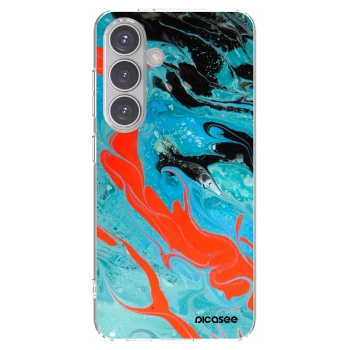 Picasee husă transparentă din silicon pentru Samsung Galaxy S24 S921B 5G - Blue Magma
