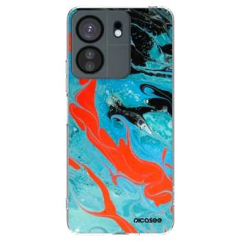 Picasee husă transparentă din silicon pentru Xiaomi Redmi 13C 4G - Blue Magma