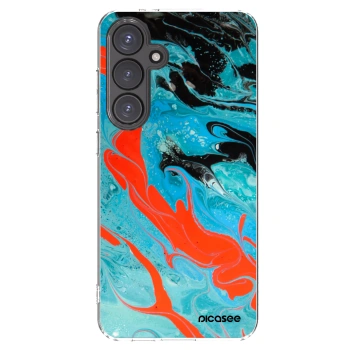 Picasee husă transparentă din silicon pentru Samsung Galaxy S24 FE S721B - Blue Magma