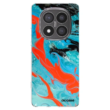 Picasee husă transparentă din silicon pentru Xiaomi Redmi Note 14 Pro+ 5G - Blue Magma
