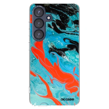 Picasee husă transparentă din silicon pentru Samsung Galaxy S25 5G - Blue Magma