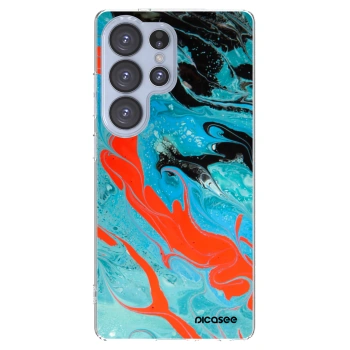 Picasee husă transparentă din silicon pentru Samsung Galaxy S25 Ultra 5G - Blue Magma