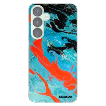 Picasee husă transparentă din silicon pentru Samsung Galaxy S25+ 5G - Blue Magma