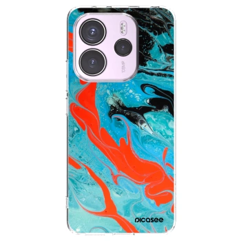 Picasee husă transparentă din silicon pentru Xiaomi Redmi Note 14 4G - Blue Magma