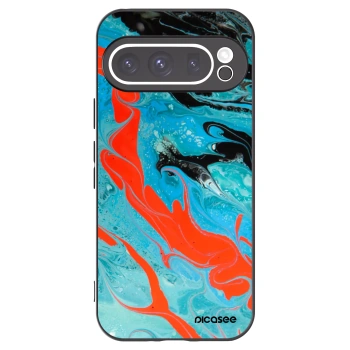 Picasee husă neagră din silicon pentru Google Pixel 9 Pro - Blue Magma