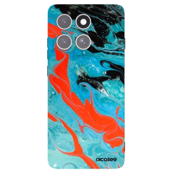 Picasee husă neagră din silicon pentru Motorola Edge 60 Pro - Blue Magma