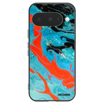 Picasee husă neagră din silicon pentru Google Pixel 10 - Blue Magma