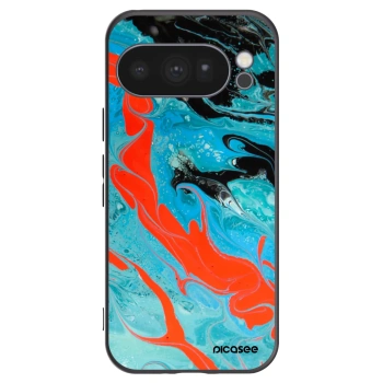 Picasee husă neagră din silicon pentru Google Pixel 10 Pro - Blue Magma