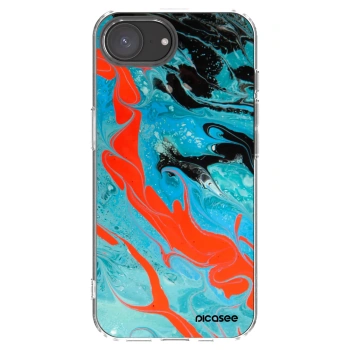Picasee husă transparentă din silicon pentru Apple iPhone 17e - Blue Magma