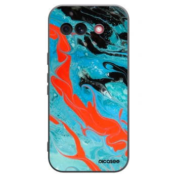 Picasee husă neagră din silicon pentru Google Pixel 10a - Blue Magma