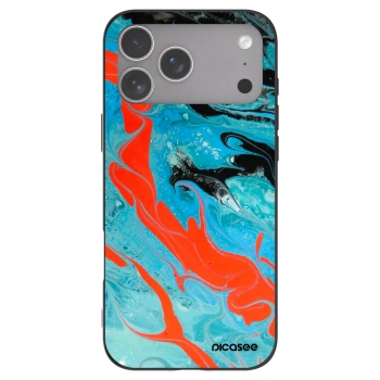 Picasee husă neagră din silicon pentru Apple iPhone 18 Pro Max - Blue Magma