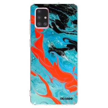Picasee husă transparentă din silicon pentru Samsung Galaxy A71 A715F - Blue Magma