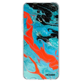 Picasee husă transparentă din silicon pentru Xiaomi Redmi Note 9 Pro - Blue Magma