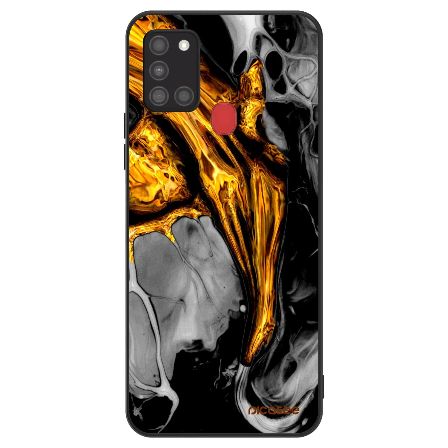 Picasee ULTIMATE CASE pentru Samsung Galaxy A21s - Black Gold