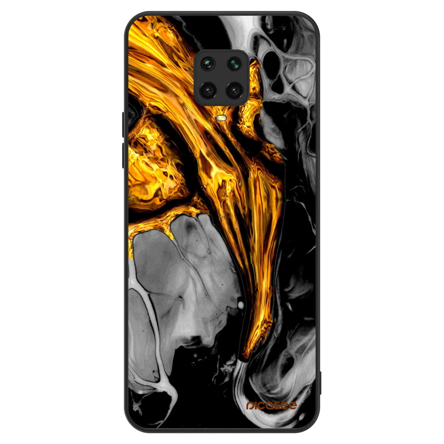 Picasee ULTIMATE CASE pentru Xiaomi Redmi Note 9 Pro - Black Gold