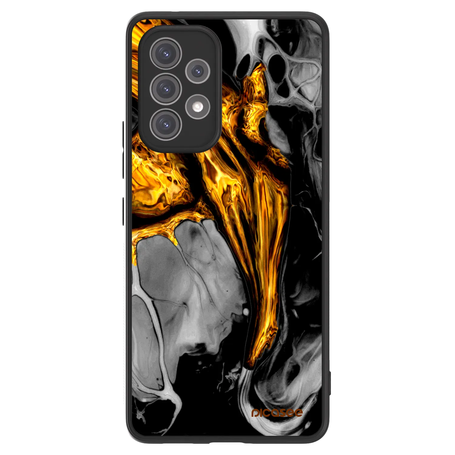 Picasee ULTIMATE CASE pentru Samsung Galaxy A52 5G A525F - Black Gold