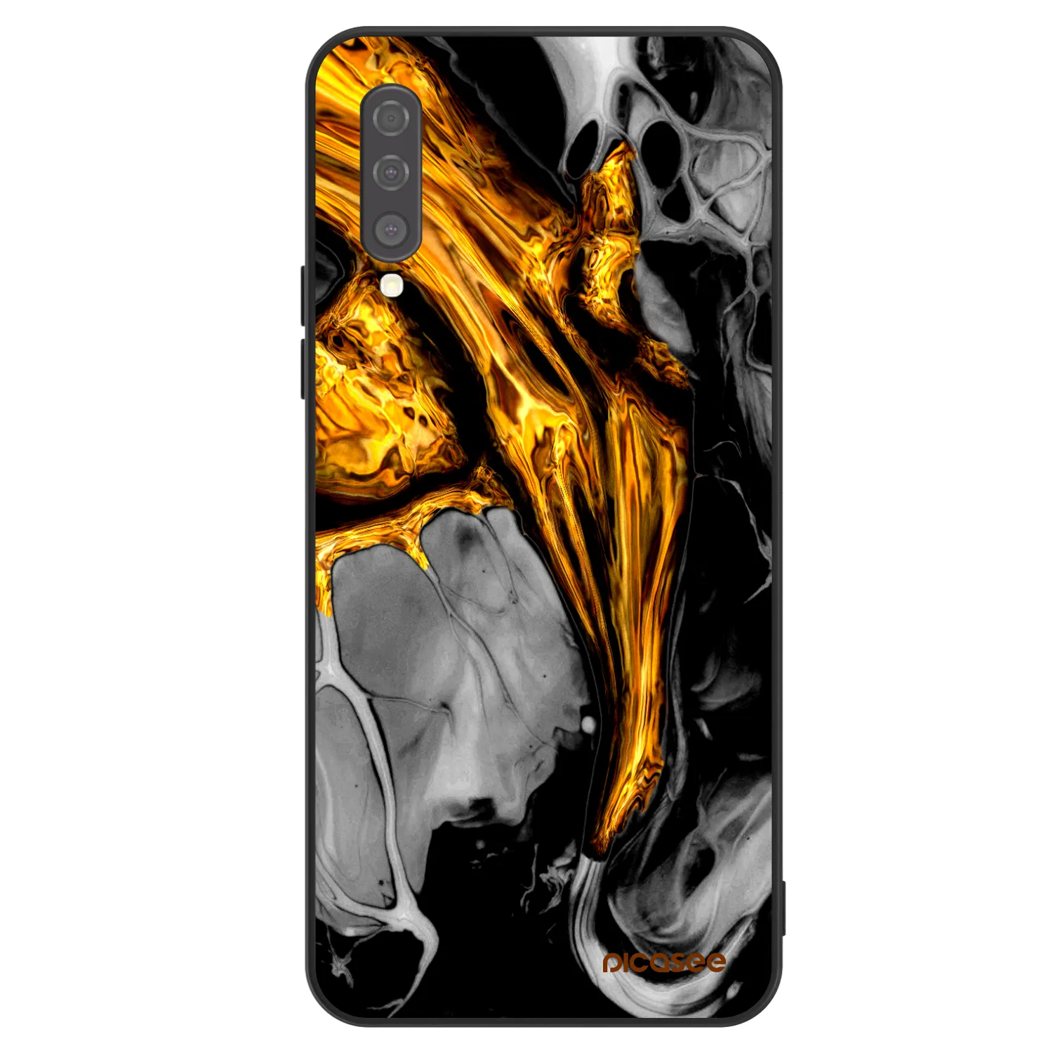 Picasee ULTIMATE CASE pentru Samsung Galaxy A50 A505F - Black Gold