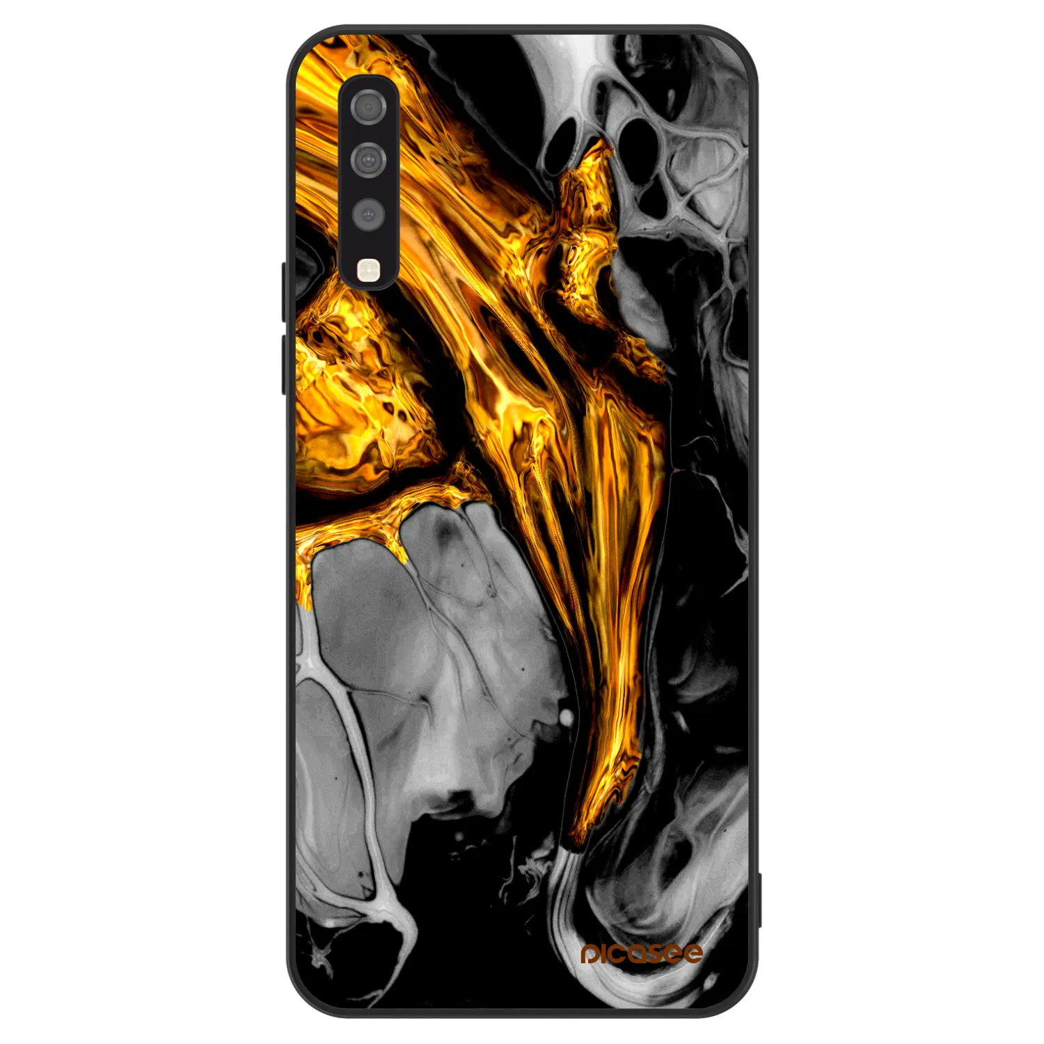 Picasee ULTIMATE CASE pentru Samsung Galaxy A70 A705F - Black Gold