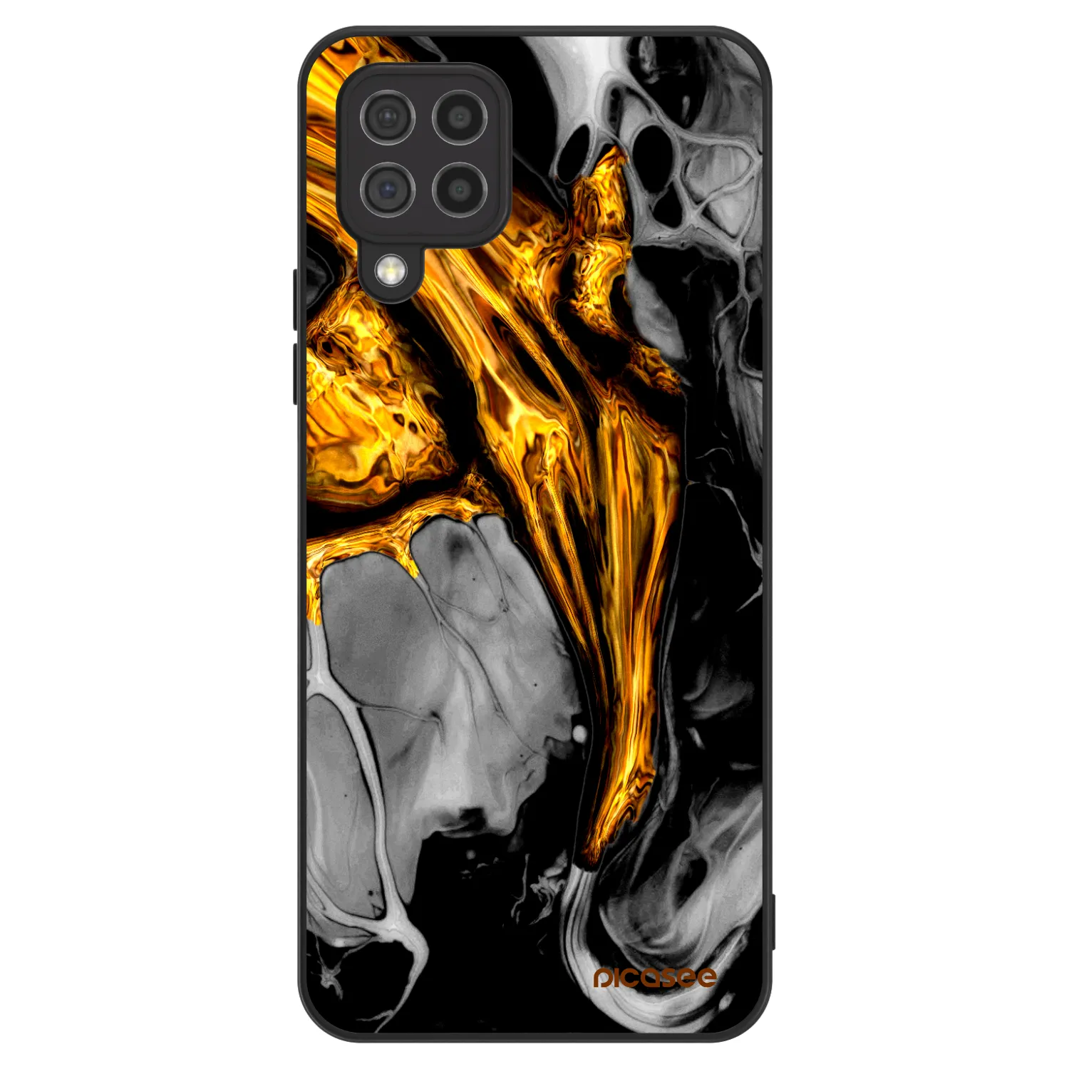 Picasee ULTIMATE CASE pentru Samsung Galaxy A22 A225F 4G - Black Gold