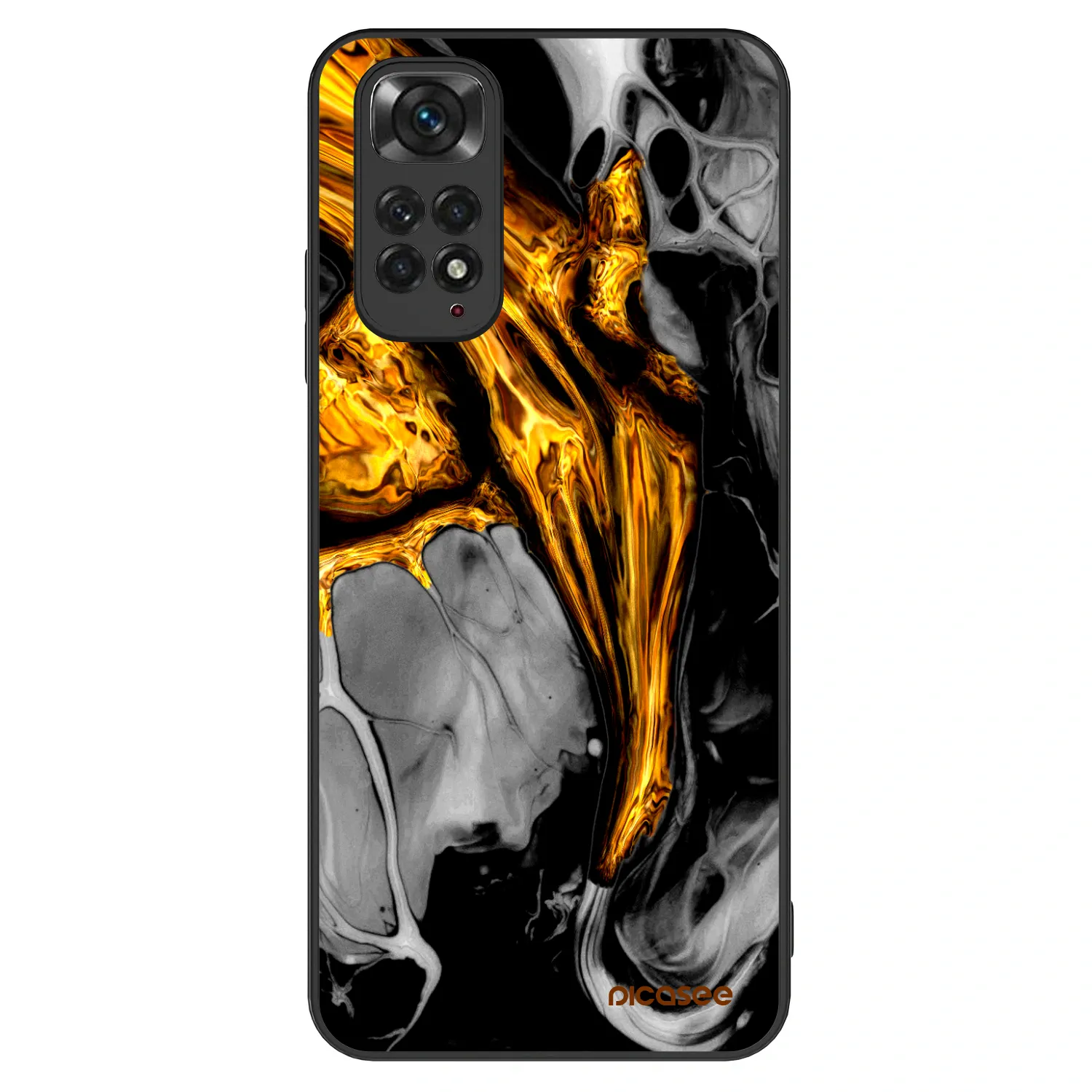 Picasee ULTIMATE CASE pentru Xiaomi Redmi Note 11S 4G - Black Gold