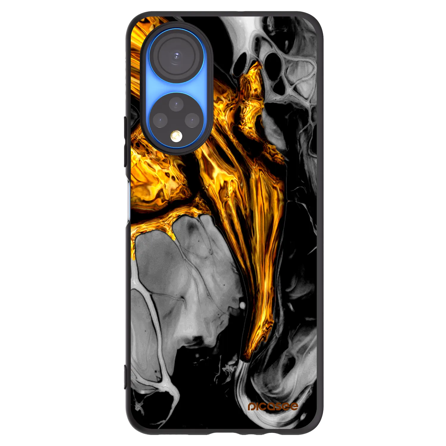 Picasee husă neagră din silicon pentru Honor X7 - Black Gold