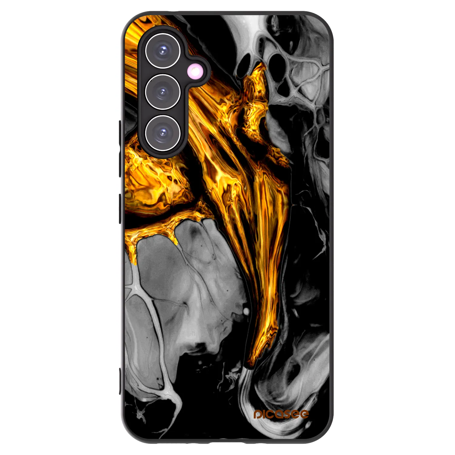 Picasee husă neagră din silicon pentru Samsung Galaxy A54 5G A546B - Black Gold