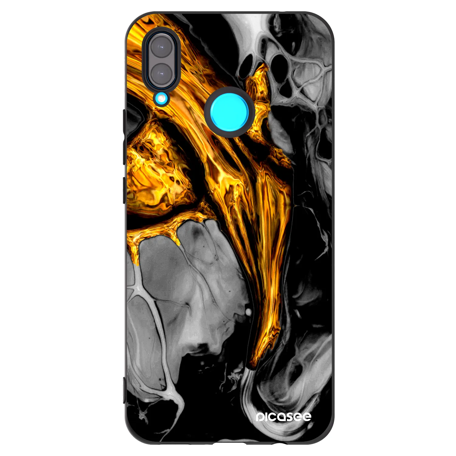Picasee husă neagră din silicon pentru Huawei Nova 3 - Black Gold