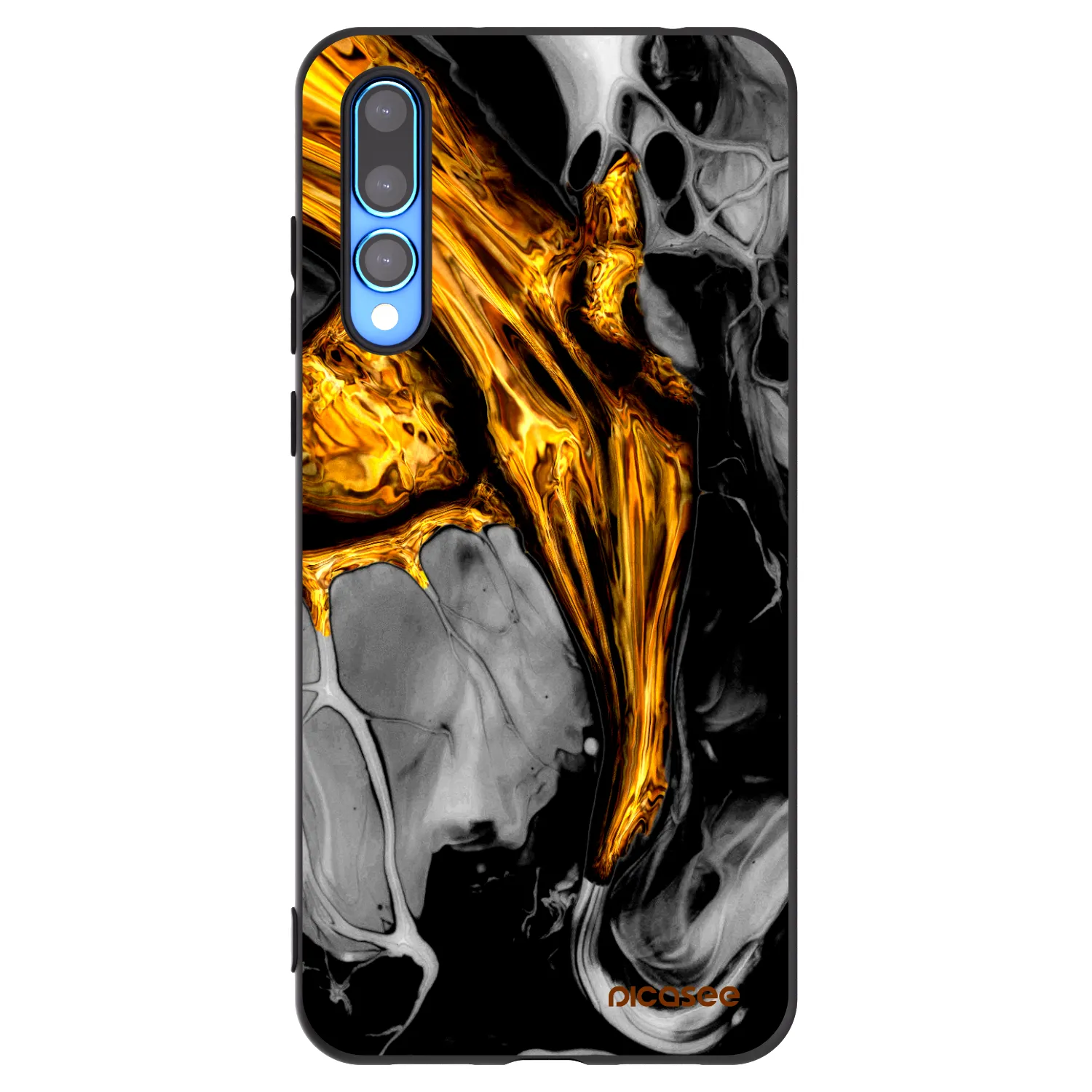 Picasee husă neagră din silicon pentru Huawei P20 Pro - Black Gold