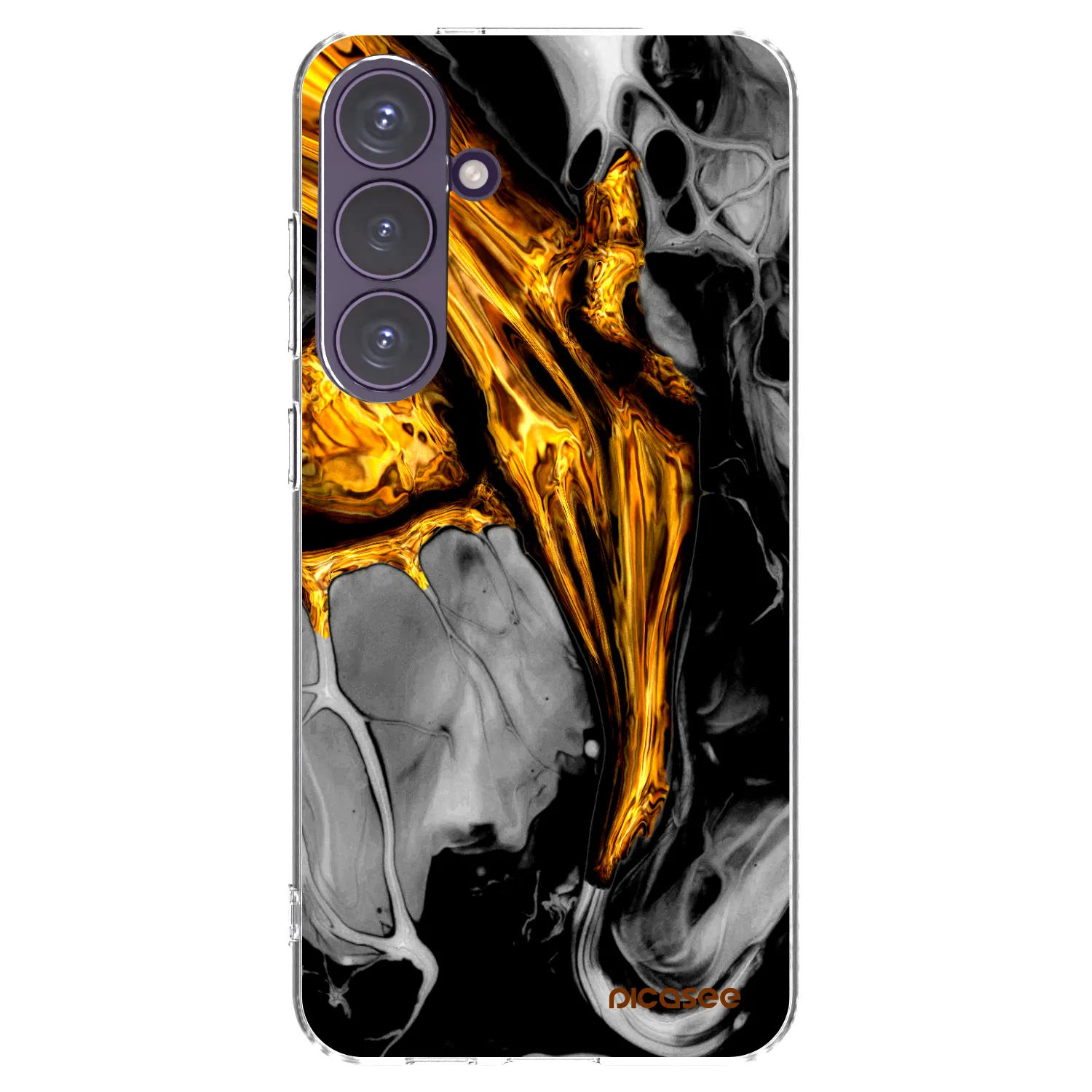 Picasee husă transparentă din silicon pentru Samsung Galaxy S24+ S926B 5G - Black Gold