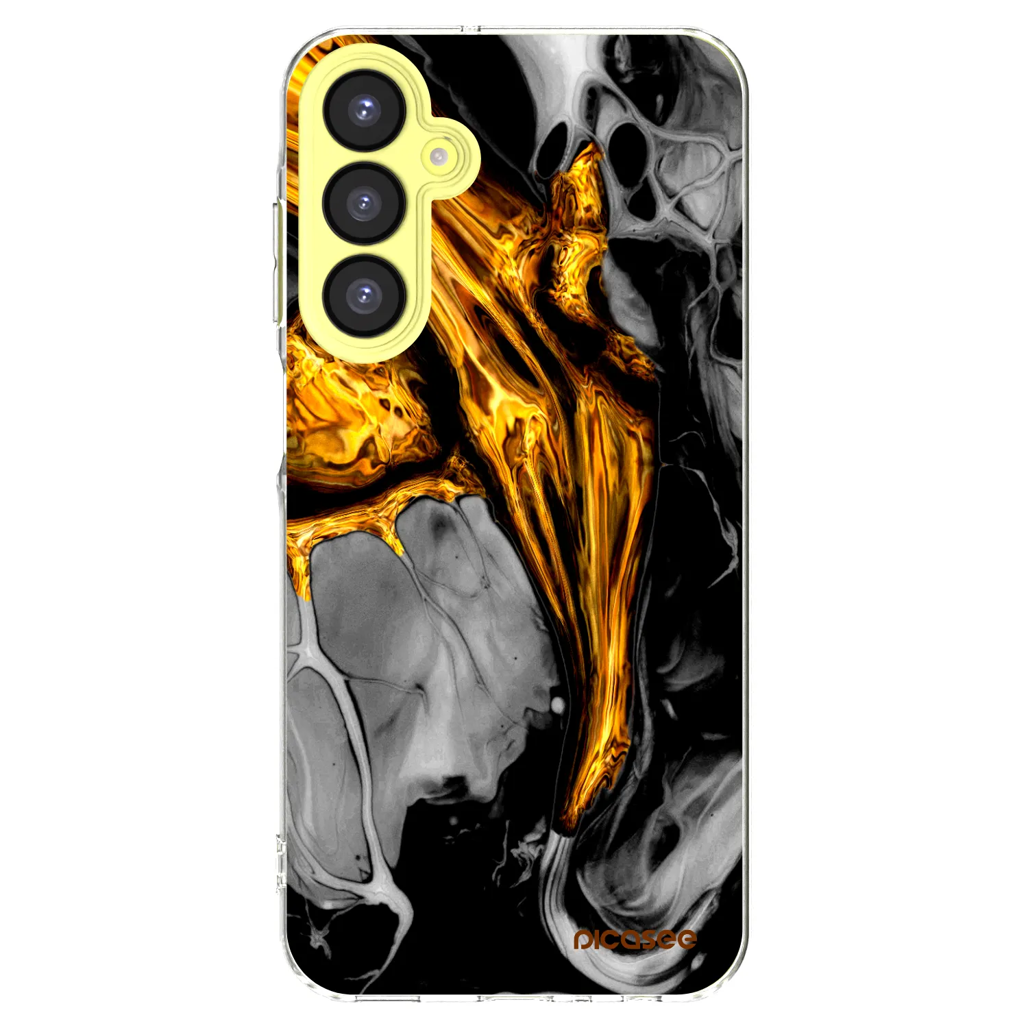 Picasee husă transparentă din silicon pentru Samsung Galaxy A25 A256B 5G - Black Gold