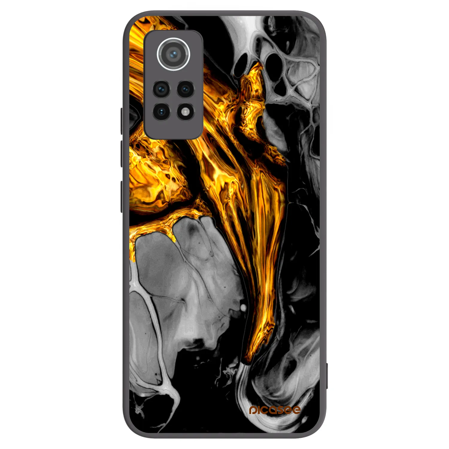 Picasee husă neagră din silicon pentru Xiaomi Redmi Note 12 Pro 4G - Black Gold
