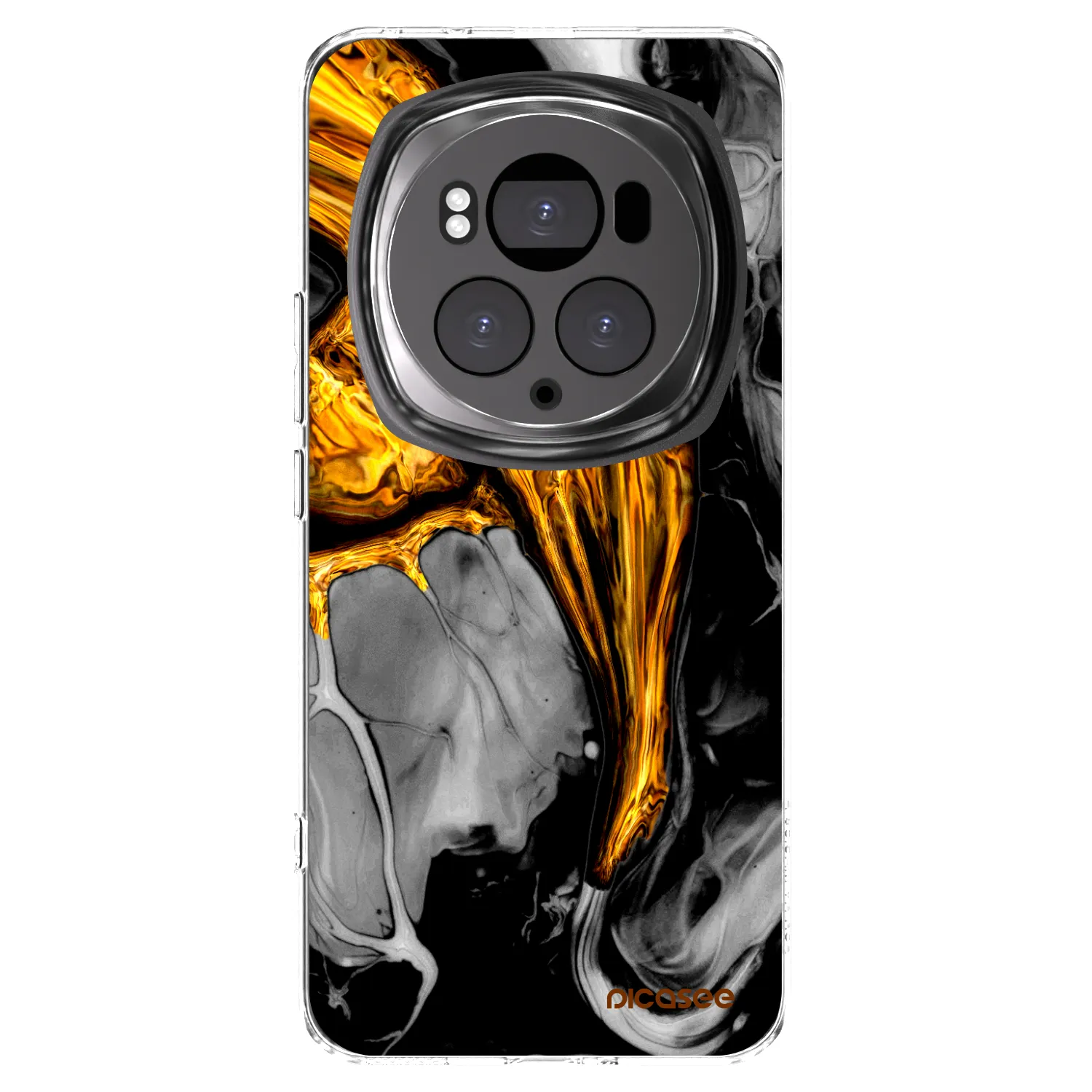 Picasee husă transparentă din silicon pentru Honor Magic6 Pro - Black Gold