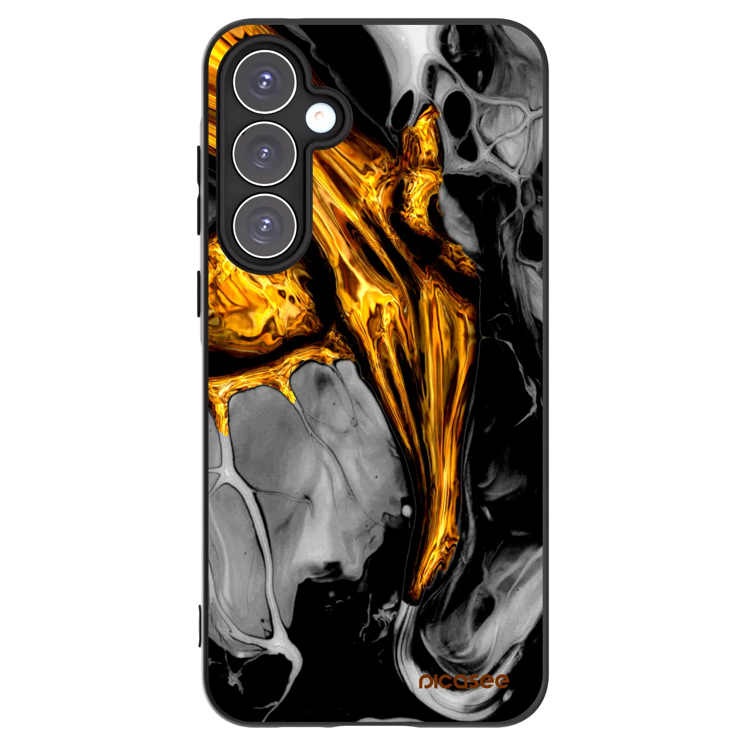 Picasee husă neagră din silicon pentru Samsung Galaxy A55 5G A556B - Black Gold