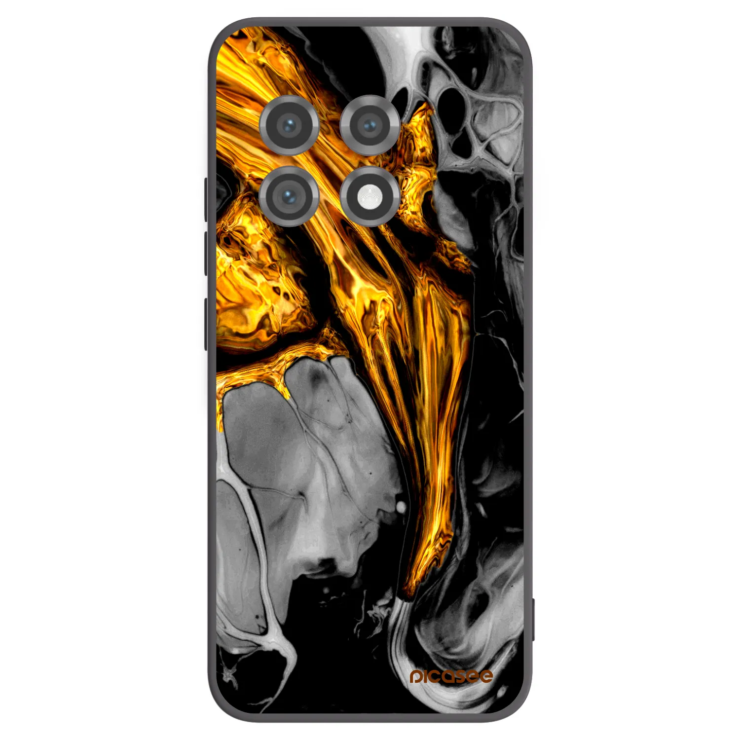 Picasee husă neagră din silicon pentru OnePlus 11 5G - Black Gold