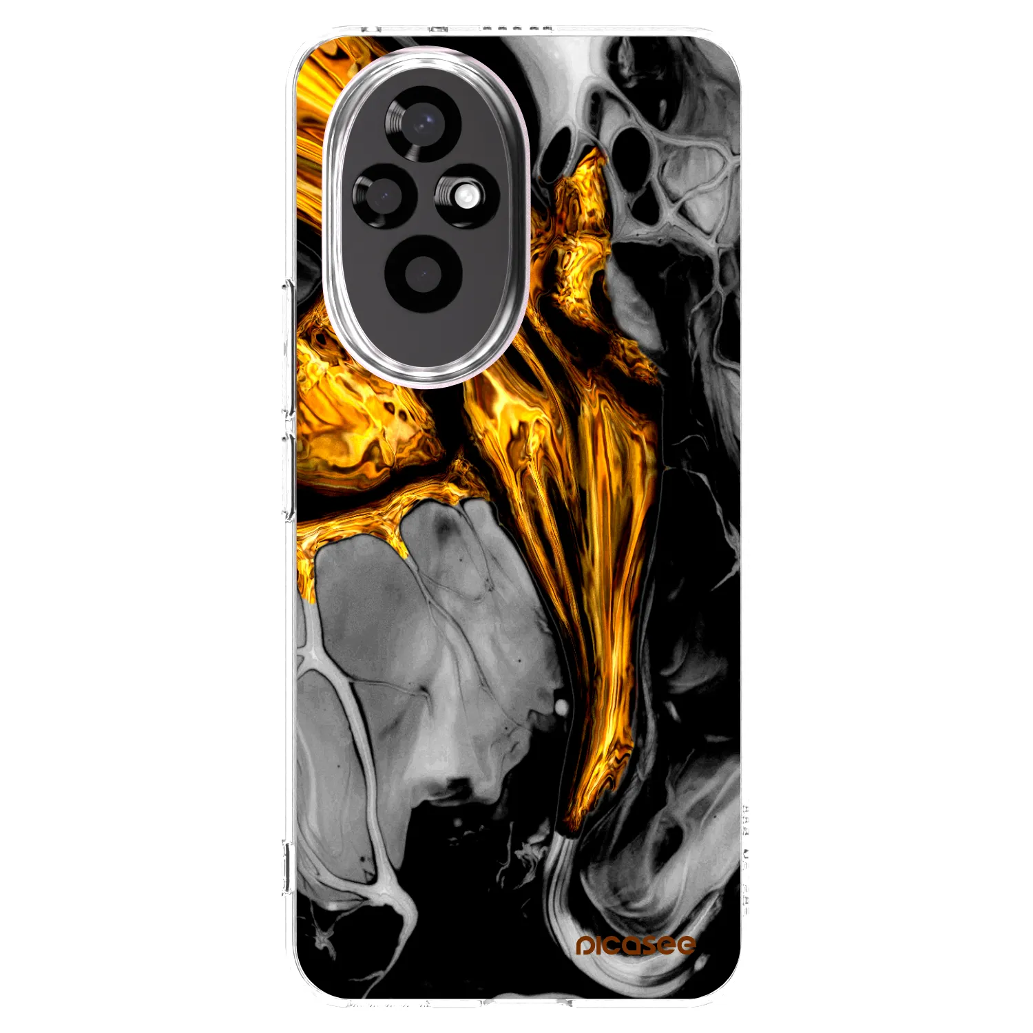 Picasee husă transparentă din silicon pentru Honor 200 Pro 5G - Black Gold