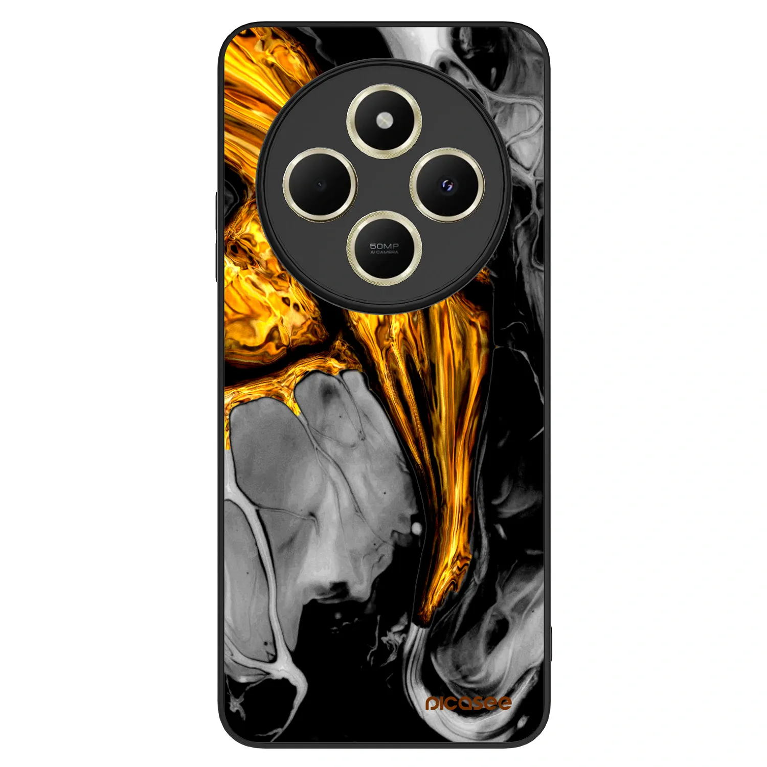 Picasee ULTIMATE CASE pentru Xiaomi Redmi 14C - Black Gold